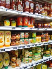 The salad dressing and sauce aisle