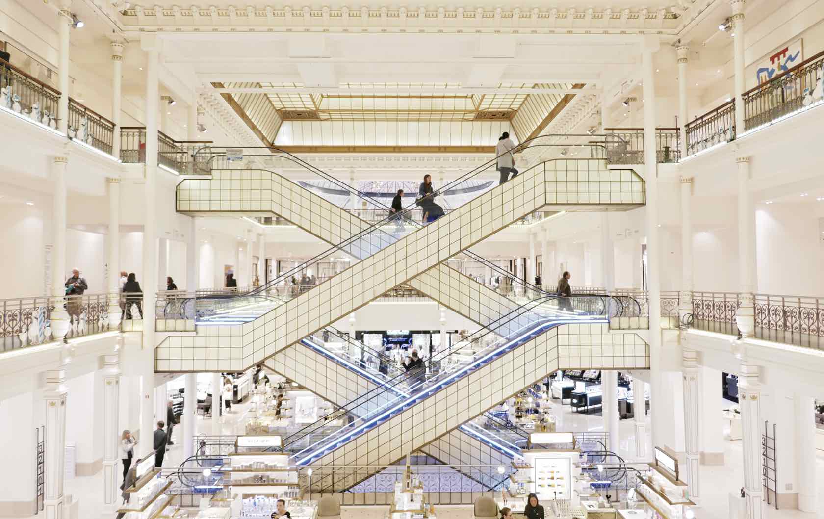 Image of department store in Paris Bon Marche (founded in 1852 by