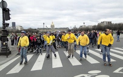 Rollerblading Through the Streets of Paris