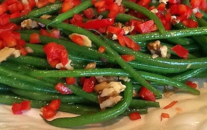 Recipe for Haricots Verts with Roasted Walnut Oil Vinaigrette