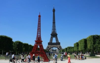 A Red Eiffel Tower?